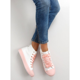 Ankelsneakers med dobbelt snørebånd hvid 2