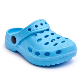 Lyseblå skum flip flops 4