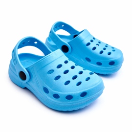 Lyseblå skum flip flops 1