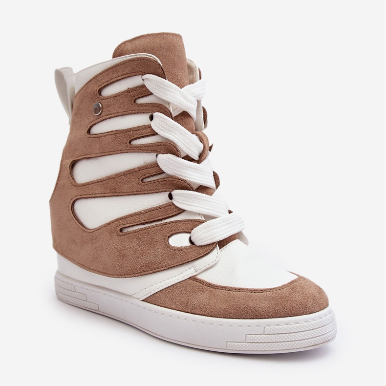Beige læder ankelstøvler Amria 1