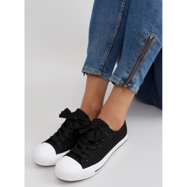 Canvas sneakers med sløjfe K-151 Sort 1