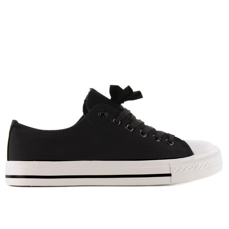 Canvas sneakers med sløjfe K-151 Sort 2