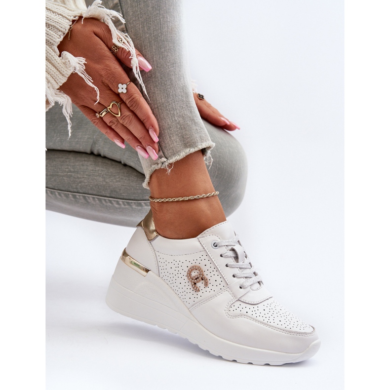 S.Barski Kile-sneakers i læder, hvid D&amp;A LR810 1