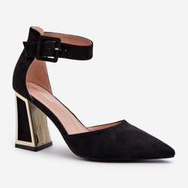 Suede Pumps på en højhælet sort Lodho 2
