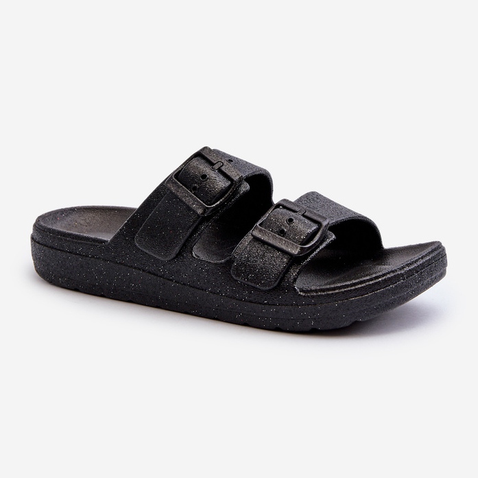 Dameflip-flops med glitter, Black Brianella sort 1