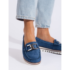 Goodin Gennembrudte blå platform loafers 1