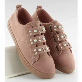Sneakers med perler l1078 Pink lyserød 1