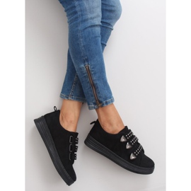 Sneakers med nitter 16-582 Sort 2