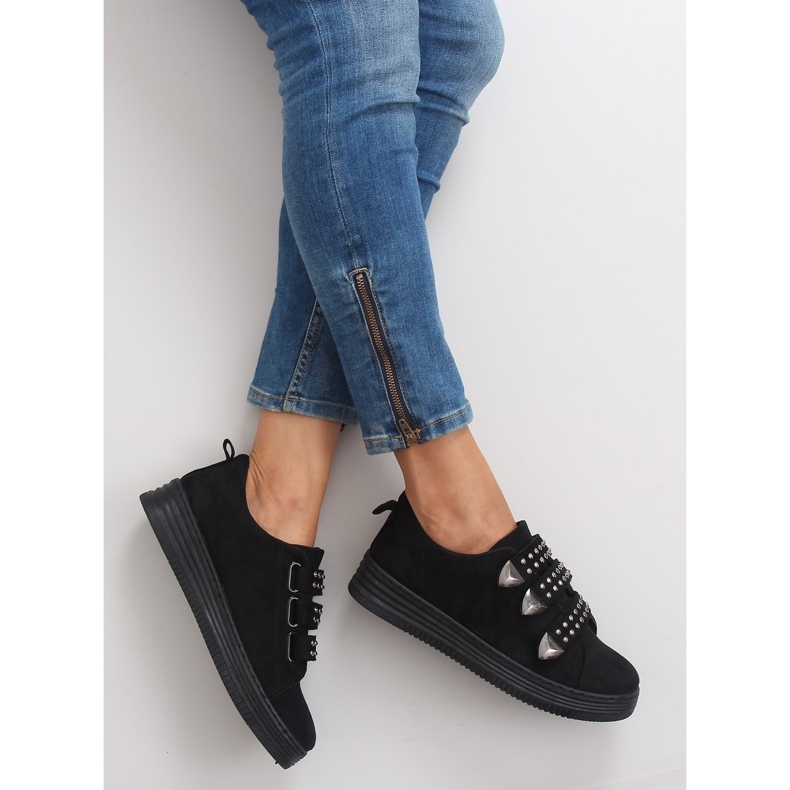 Sneakers med nitter 16-582 Sort 2
