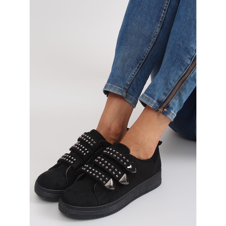 Sneakers med nitter 16-582 Sort 1