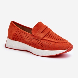 Dame Eco Ruskind Platform Moccasins, Orange Inesqua 1