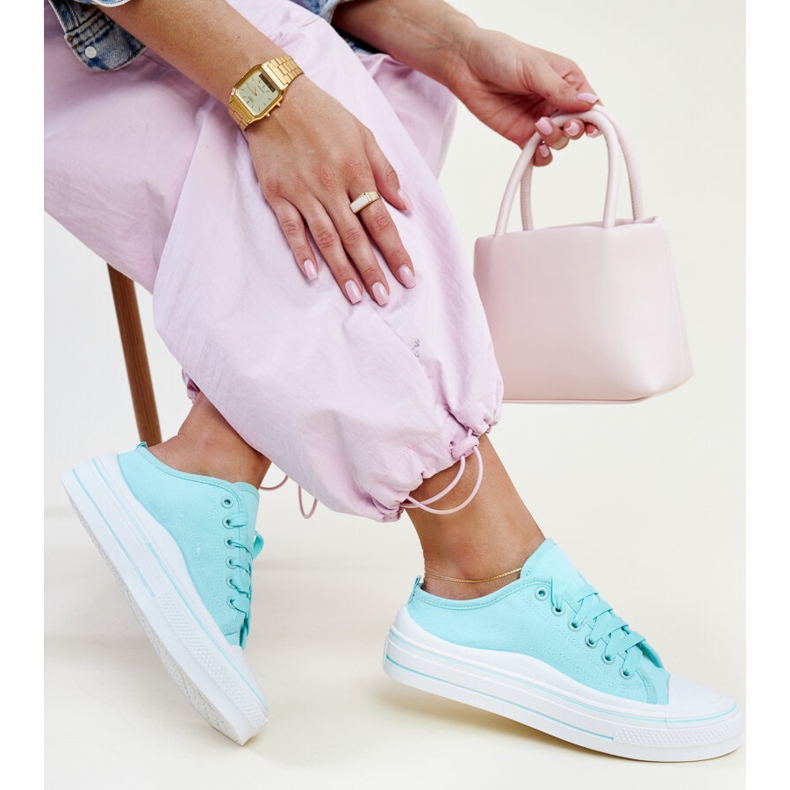 Mint Fiori platform sneakers blå 1