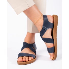 Blå slip-on sandaler til kvinder 1