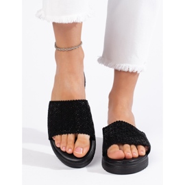 Sorte platformsflip-flops til kvinder 1