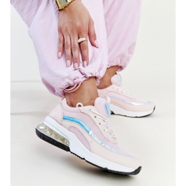 Pink sneakers med Jelek hologram lyserød 1