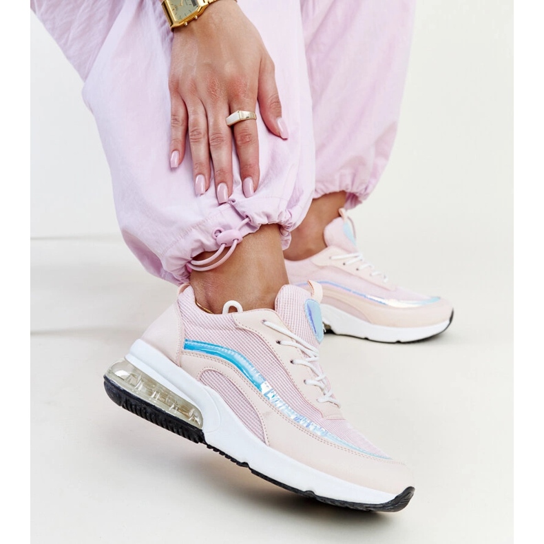 Pink sneakers med Jelek hologram lyserød 1