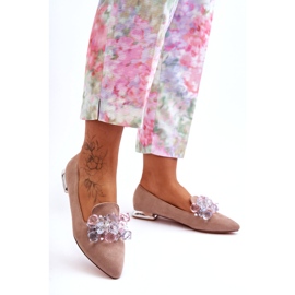 Seastar Dameudsmykkede loafers med flade hæle Mørkebeige Sloane 4