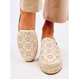 Rigois Beige gennembrudte espadriller 1