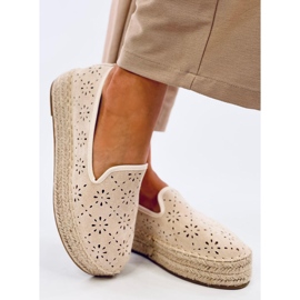 Rigois Beige gennembrudte espadriller 2