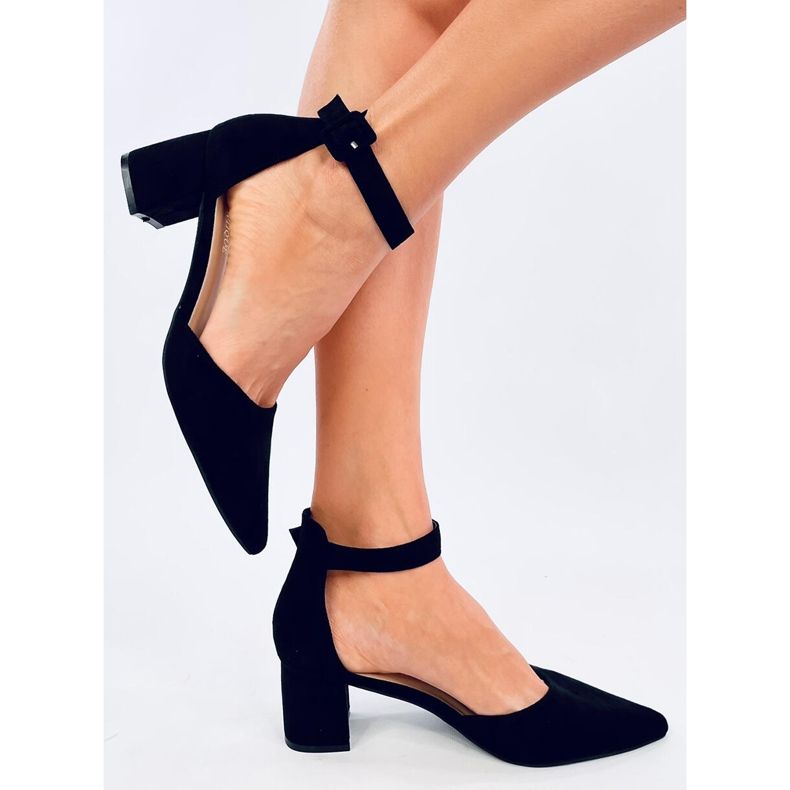 Dacrem Black lavhælede pumps sort 2