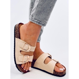 Scholki Byrd Beige kork hjemmesko 2
