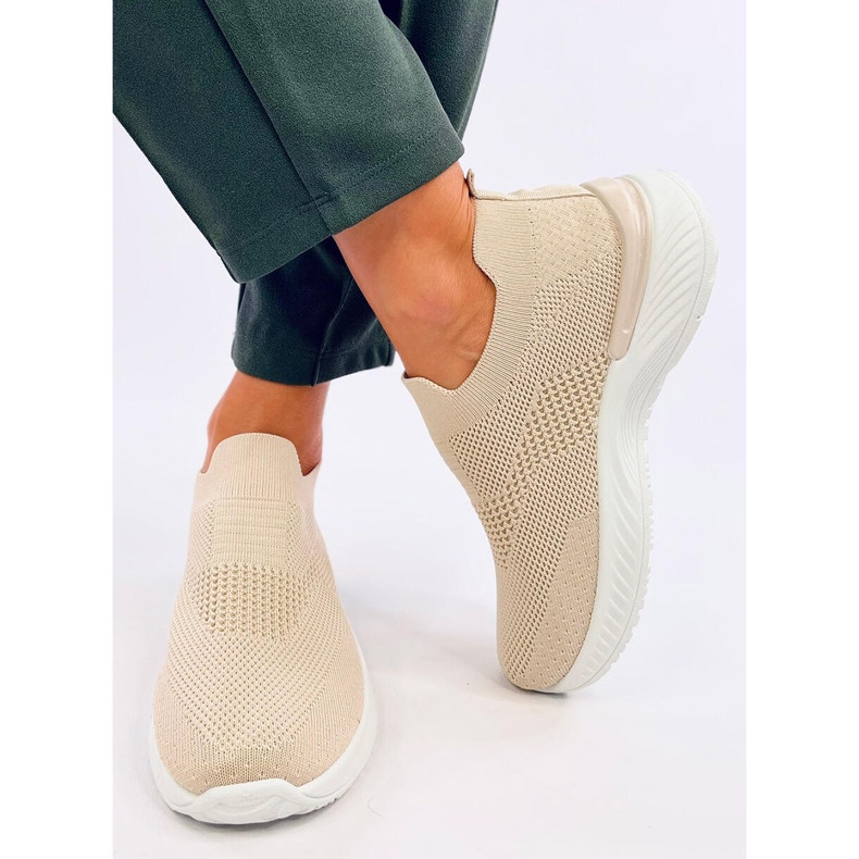 Suare Beige strømpe sportssko 1