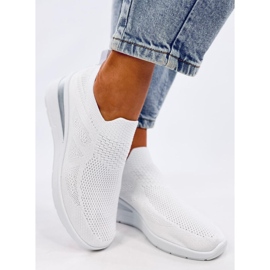 Bayol White sock wedge sneakers hvid 2