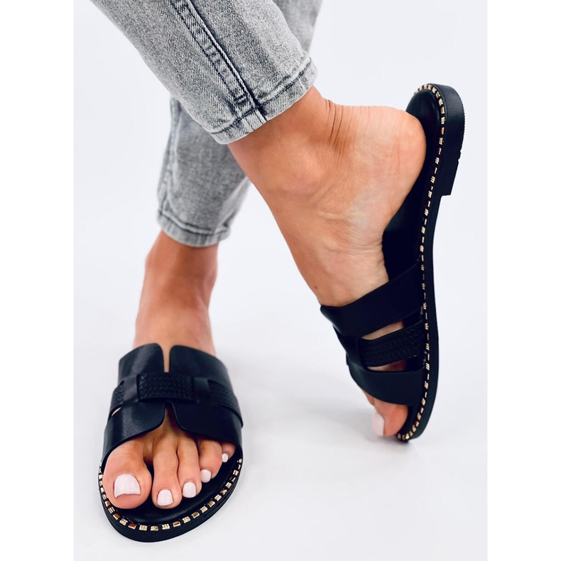 Elegante dameflip-flops Dalmasi Black sort 2