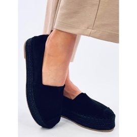 Poulain Sorte espadriller med tyk sål 1