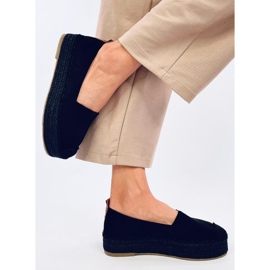 Poulain Sorte espadriller med tyk sål 2