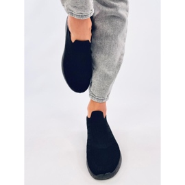 Groppi Allblack slip-on strømpesko sort 1