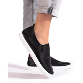 Gennembrudte slip-on sneakers, sorte 1