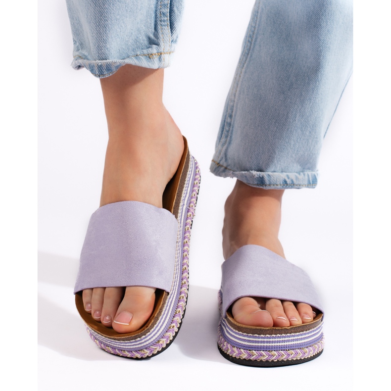 Lilla dame-platformsflip-flops 1