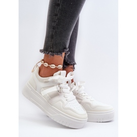 Sneakers til kvinder i øko-læder, hvid Moun 2