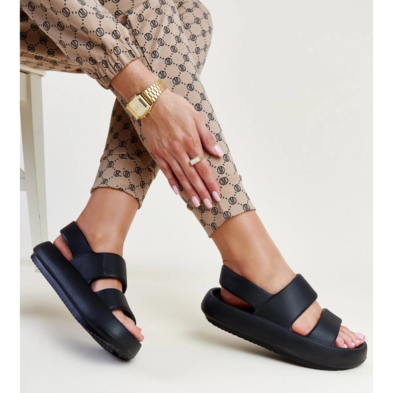 Sorte Attiana sandaler 1