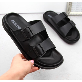 Dameflip-flops med spænder, sort Big Star NN274A750 1