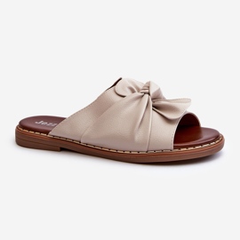 Flip-flops med flad hæl til kvinder Beige Nelvira 1