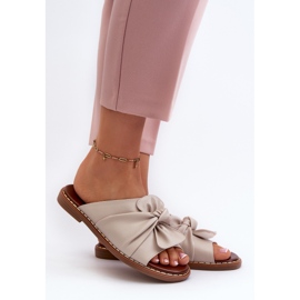 Flip-flops med flad hæl til kvinder Beige Nelvira 2