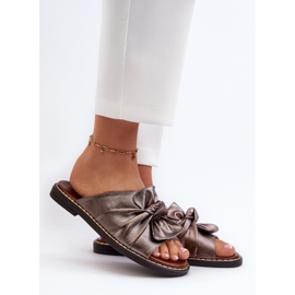 Kvinders fladhælede kobber-flip-flops Nelvira brun 2