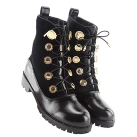 Velourarbejdere med knapper R113p sort 2