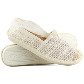 Beige mesh espadriller, luftige dame espadriller 1