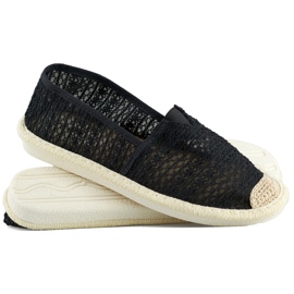 Sort mesh espadriller, luftige dame espadriller 1