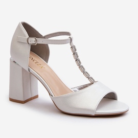 Vinceza Sølv Aniya højhælede sandaler med cubic zirconia 1