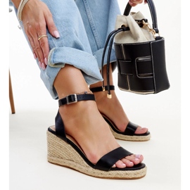 Sorte Koura kile-sandaler 1