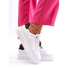 Vinceza Dame læder sneakers med bamse, hvid Mirven 3