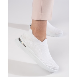 Hvide slip-on sportssko 1