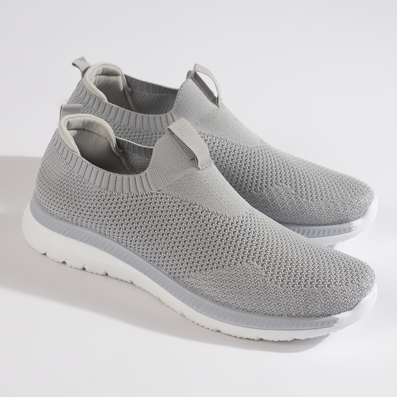 Grå slip-on sportssko 1