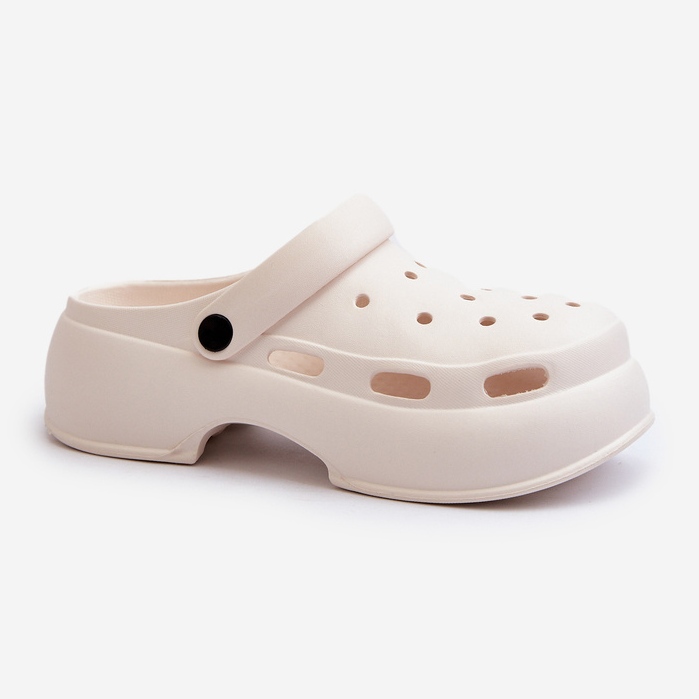 Flip-flops i skum til kvinder med en massiv sål, White Danollia hvid 1
