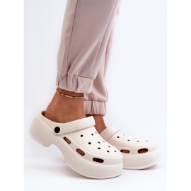 Flip-flops i skum til kvinder med en massiv sål, White Danollia hvid 2