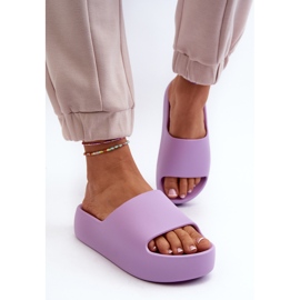 Kvinders tykke sål Lilla Oreithano flip-flops violet 4